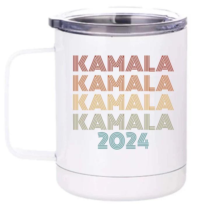 Kamala Harris For President 2024 Retro Campaign Front & Back 12oz Stainless Steel Tumbler Cup