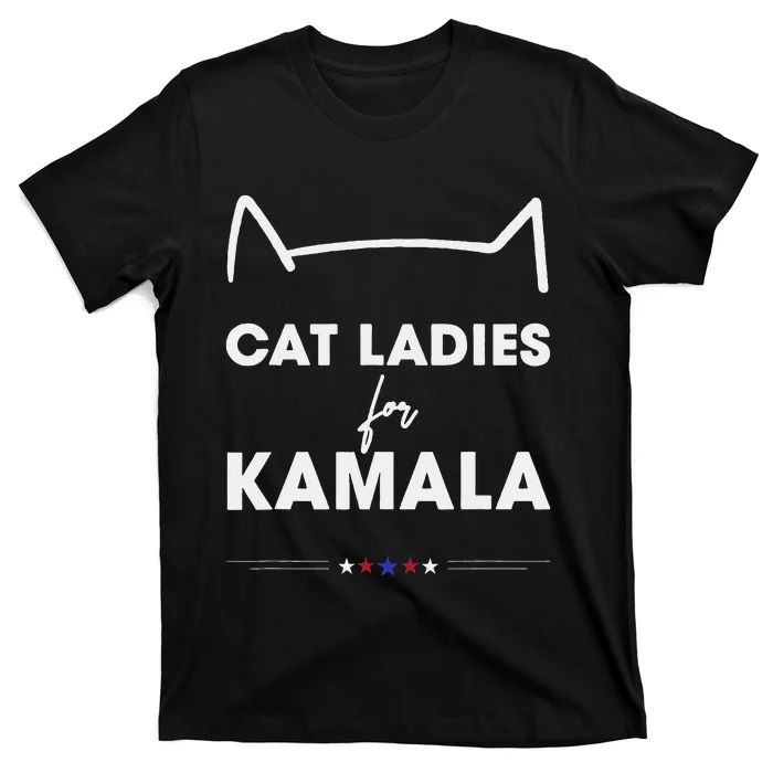 Kamala Harris For President 2024 Cute Cat Mom Cat Lover T-Shirt