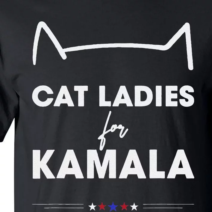 Kamala Harris For President 2024 Cute Cat Mom Cat Lover Tall T-Shirt