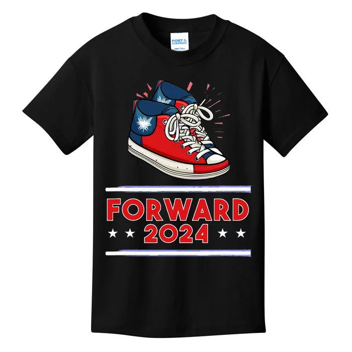 Kamala Harris Forward 2024 Harris Waltz Election President Kids T-Shirt