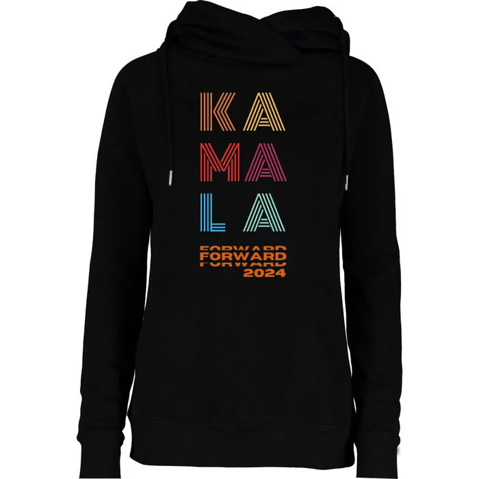 Kamala Harris Forward 2024 Presidential Election Womens Funnel Neck Pullover Hood