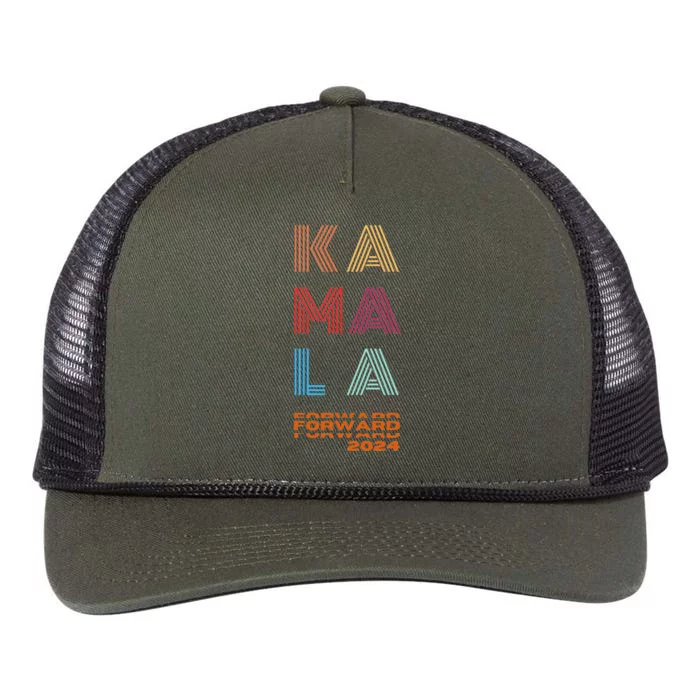 Kamala Harris Forward 2024 Presidential Election Retro Rope Trucker Hat Cap