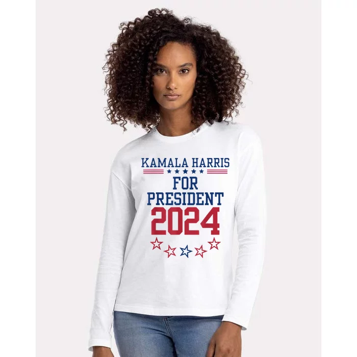 Kamala Harris For President 2024 Womens Cotton Relaxed Long Sleeve T-Shirt