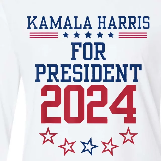 Kamala Harris For President 2024 Womens Cotton Relaxed Long Sleeve T-Shirt