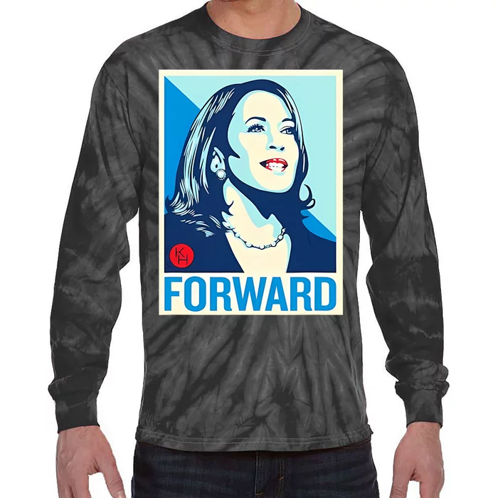 Kamala Harris Forward Tie-Dye Long Sleeve Shirt