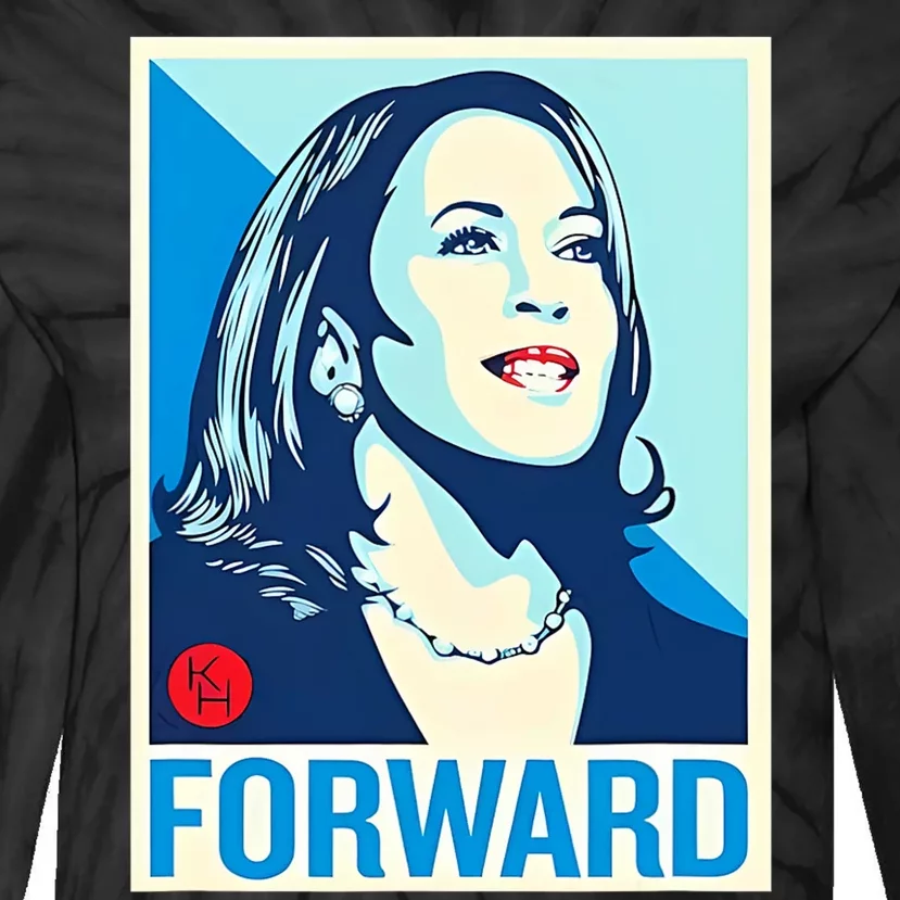 Kamala Harris Forward Tie-Dye Long Sleeve Shirt