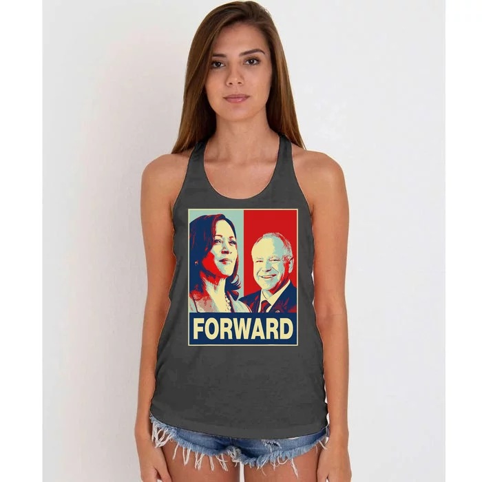 Kamala Harris Forward Harris Walz Forward Women's Knotted Racerback Tank