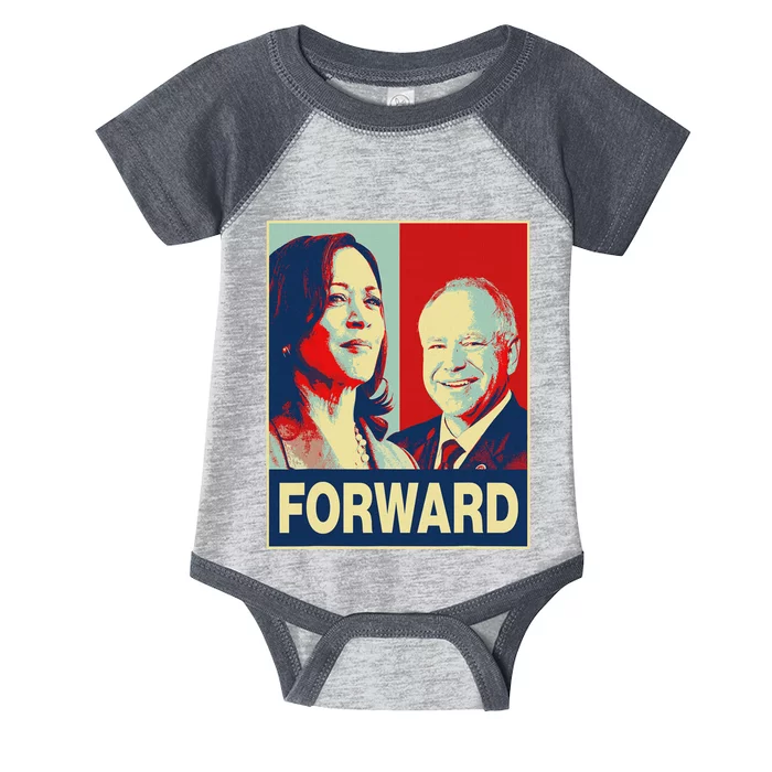 Kamala Harris Forward Harris Walz Forward Infant Baby Jersey Bodysuit