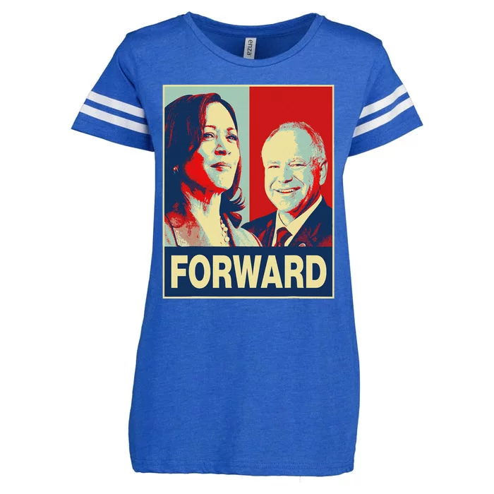 Kamala Harris Forward Harris Walz Forward Enza Ladies Jersey Football T-Shirt