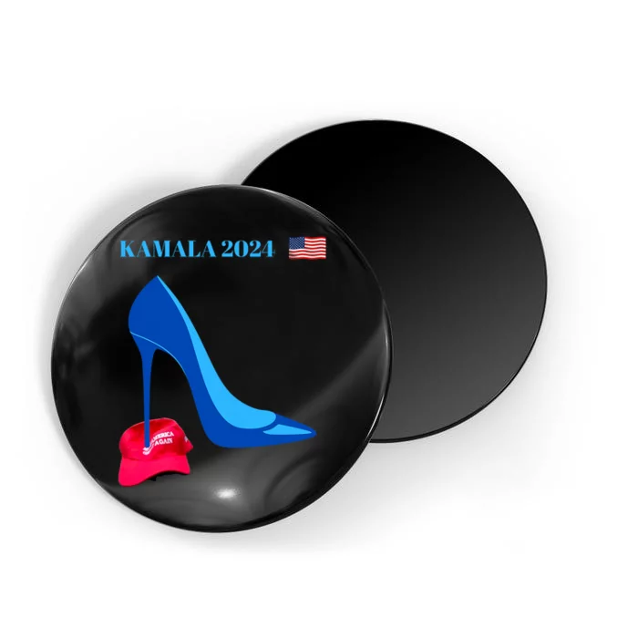 Kamala Harris For President 2024 High Heel Crushed Maga Hat Magnet