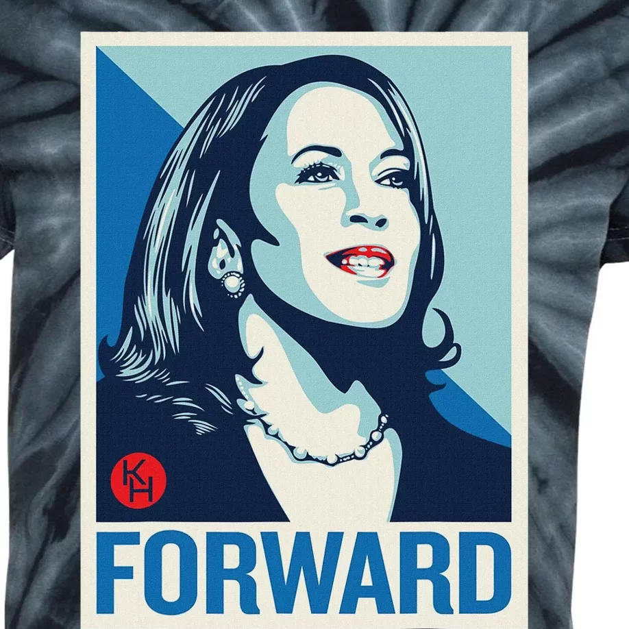 Kamala Harris Forward 2024 Presidential Election President Kids Tie-Dye T-Shirt