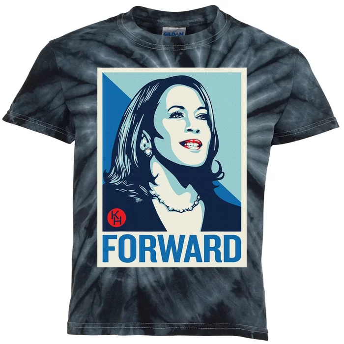 Kamala Harris Forward 2024 Presidential Election President Kids Tie-Dye T-Shirt