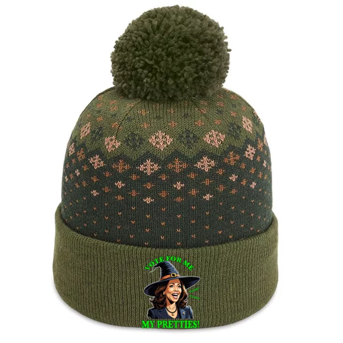 Kamala Harris Friendly Witch Vote Cackle Funny Election 2024 The Baniff Cuffed Pom Beanie