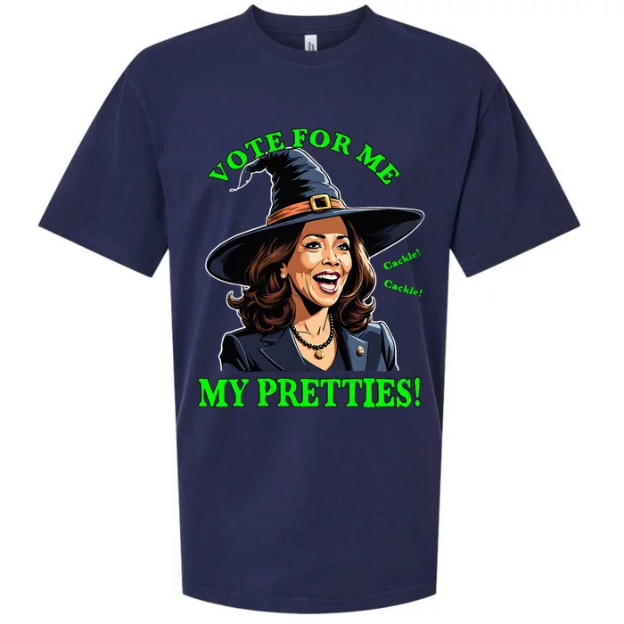 Kamala Harris Friendly Witch Vote Cackle Funny Election 2024 Sueded Cloud Jersey T-Shirt