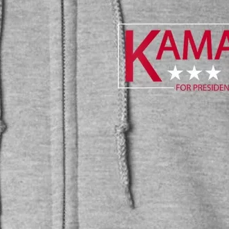 Kamala Harris For President 2024 Full Zip Hoodie