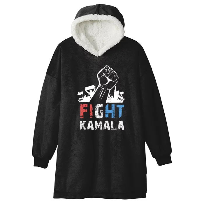 Kamala Harris Fight For America 2024 Hooded Wearable Blanket