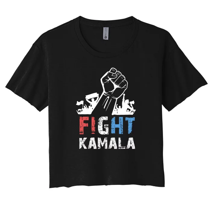 Kamala Harris Fight For America 2024 Women's Crop Top Tee