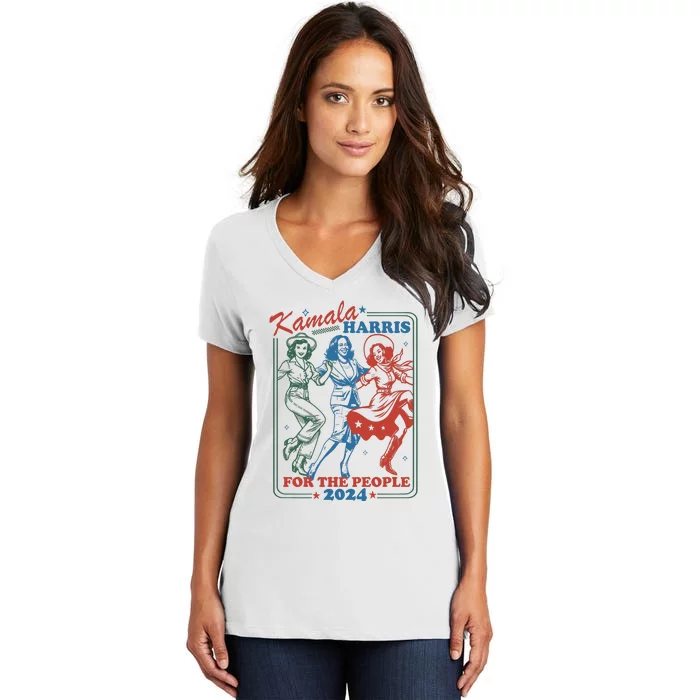 Kamala Harris For The People 2024 Women's V-Neck T-Shirt