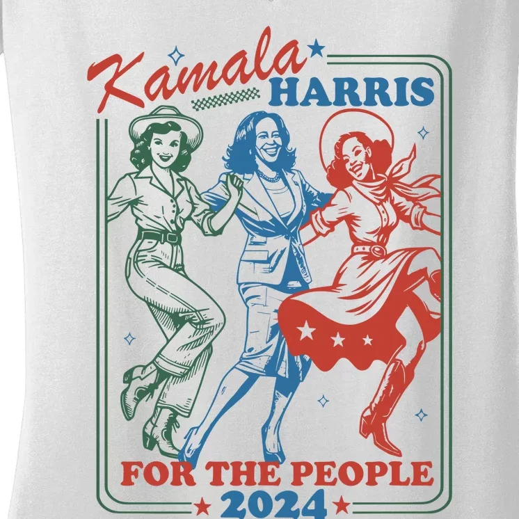 Kamala Harris For The People 2024 Women's V-Neck T-Shirt