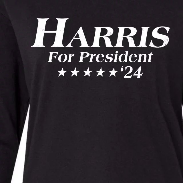 Kamala Harris For President 2024 Womens Cotton Relaxed Long Sleeve T-Shirt