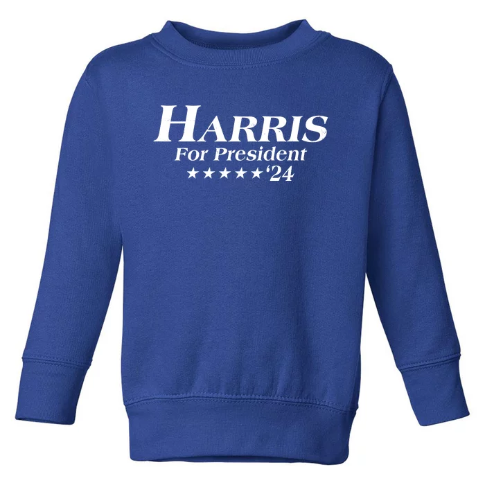 Kamala Harris For President 2024 Toddler Sweatshirt