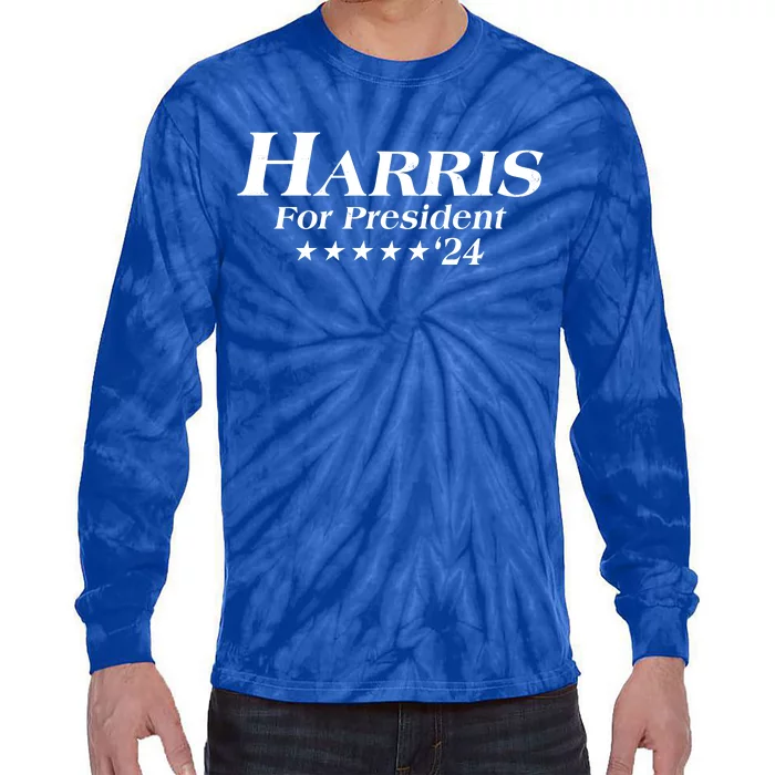 Kamala Harris For President 2024 Tie-Dye Long Sleeve Shirt