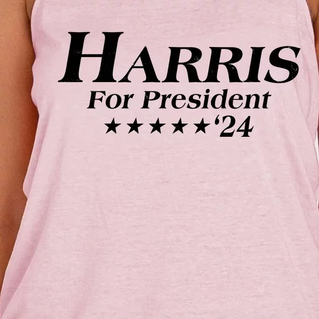 Kamala Harris For President 2024 Women's Knotted Racerback Tank