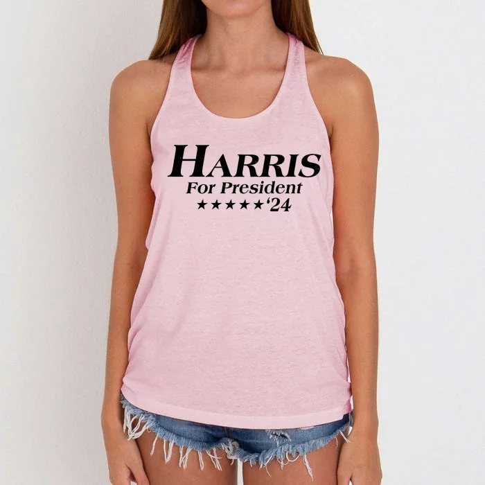 Kamala Harris For President 2024 Women's Knotted Racerback Tank