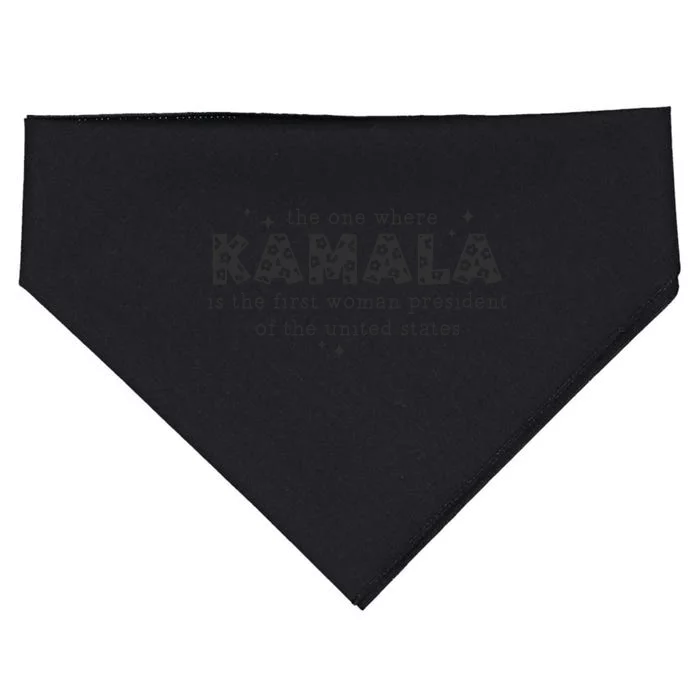 Kamala Harris First Woman President Tribute USA-Made Doggie Bandana