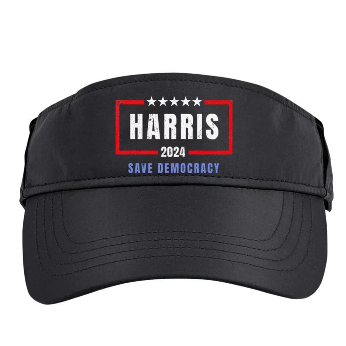 Kamala Harris For President 2024 Harris Save Democracy Adult Drive Performance Visor