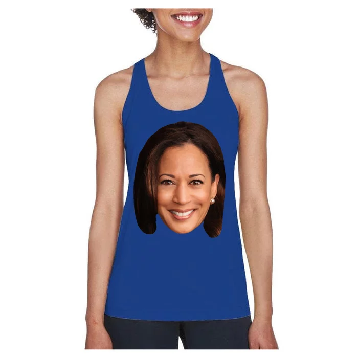 Kamala Harris Face 2024 Women's Racerback Tank