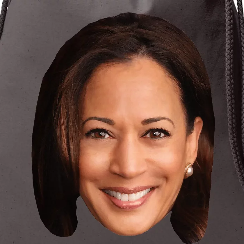 Kamala Harris Face 2024 Drawstring Bag