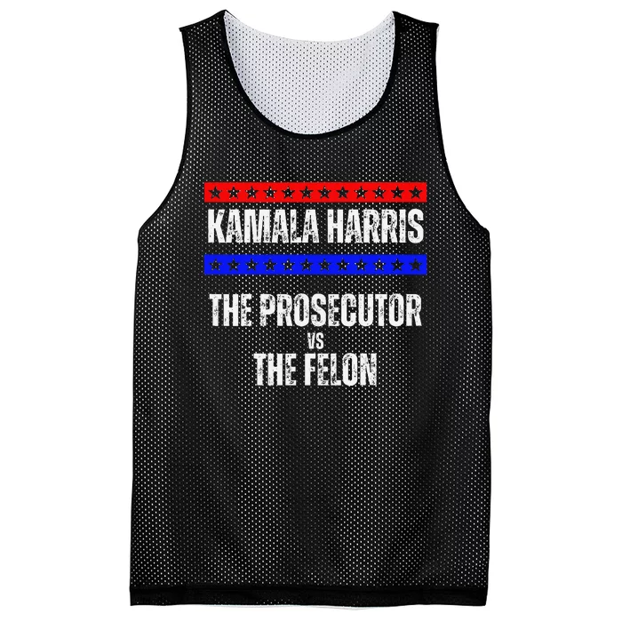 Kamala Harris For President The Prosecutor Vs The Felon 2024 Mesh Reversible Basketball Jersey Tank