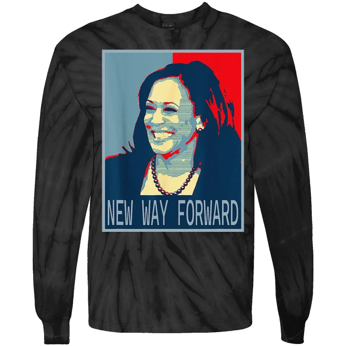 Kamala Harris Forward 2024 Presidential Election President Tie-Dye Long Sleeve Shirt