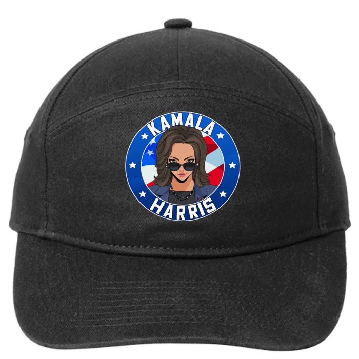 Kamala Harris For President 2024 Vote Democrat 7-Panel Snapback Hat