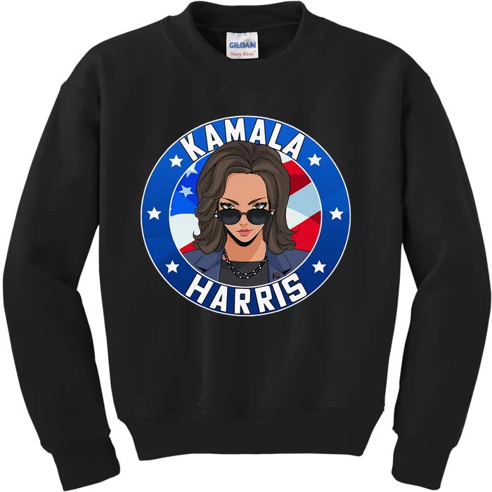 Kamala Harris For President 2024 Vote Democrat Kids Sweatshirt