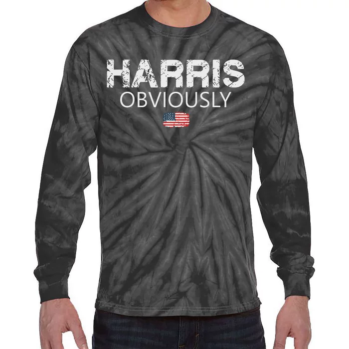 Kamala Harris For President 2024 Tie-Dye Long Sleeve Shirt