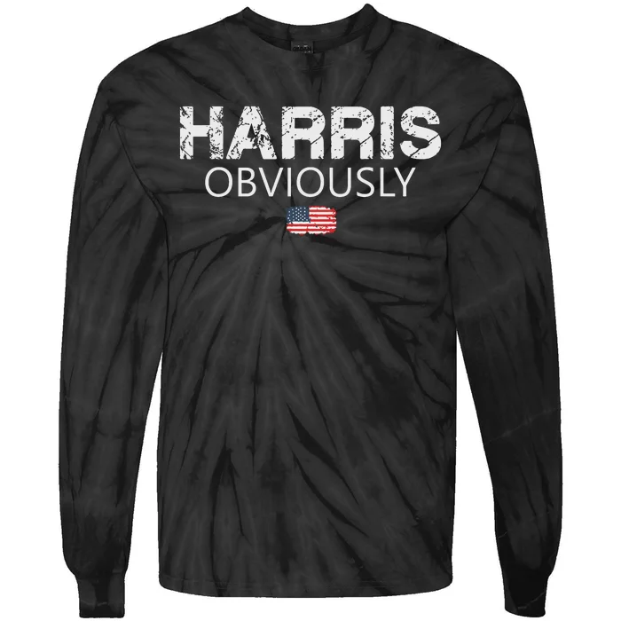 Kamala Harris For President 2024 Tie-Dye Long Sleeve Shirt