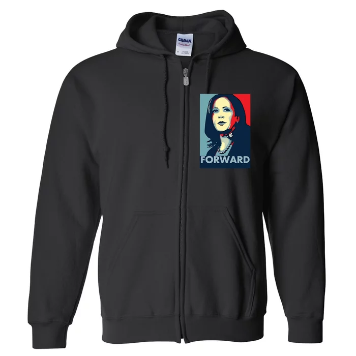 Kamala Harris Forward 2024 Presidential Election President Full Zip Hoodie