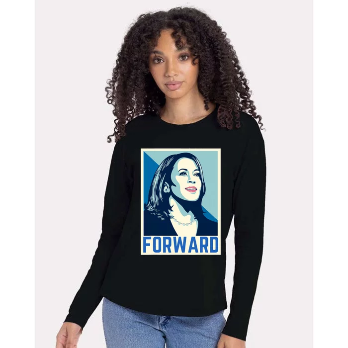 Kamala Harris Forward 2024 Presidential Election President Womens Cotton Relaxed Long Sleeve T-Shirt