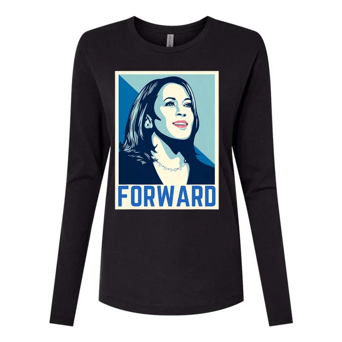 Kamala Harris Forward 2024 Presidential Election President Womens Cotton Relaxed Long Sleeve T-Shirt