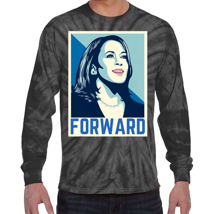 Kamala Harris Forward 2024 Presidential Election President Tie-Dye Long Sleeve Shirt