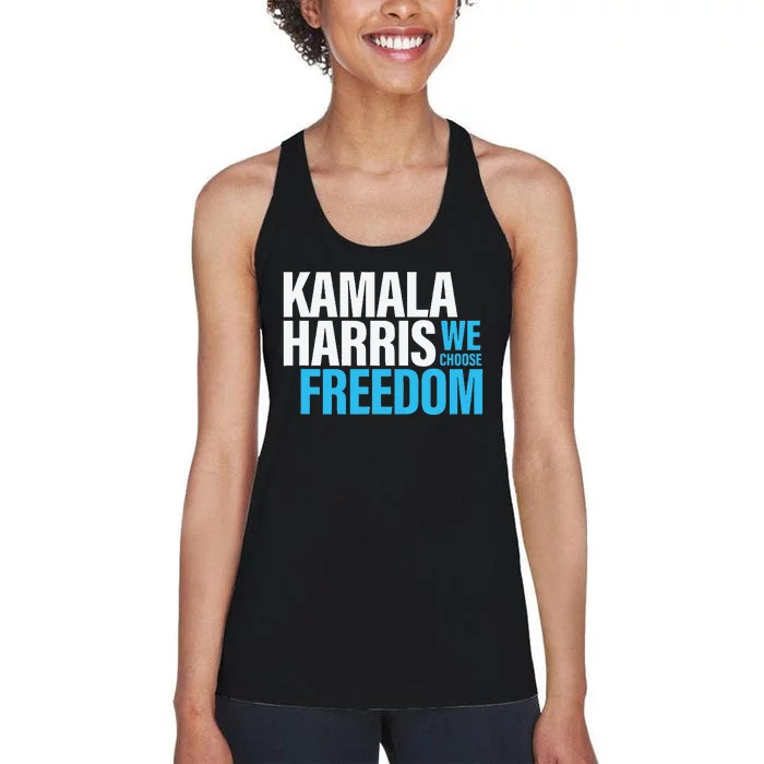 Kamala Harris For President 2024 Election Campaign Freedom Women's Racerback Tank