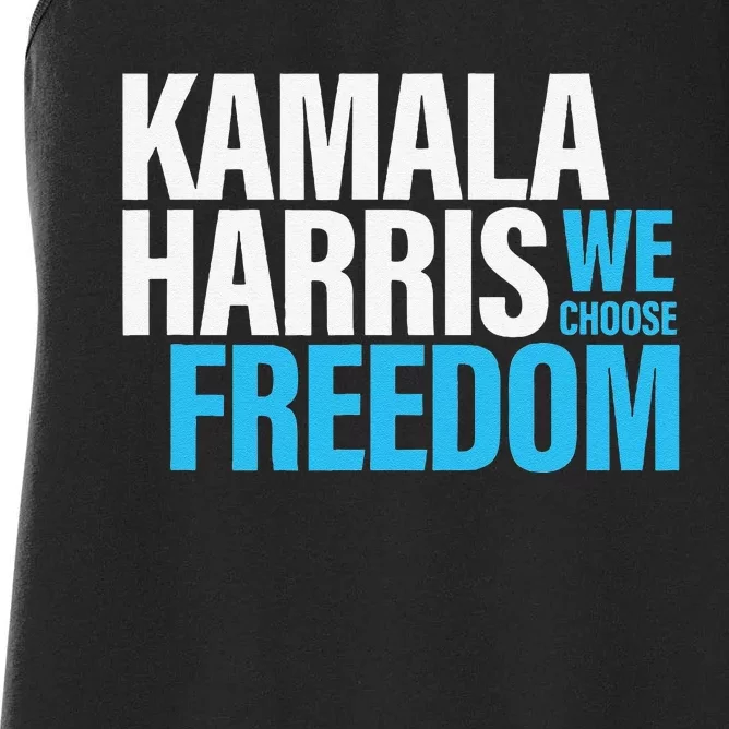 Kamala Harris For President 2024 Election Campaign Freedom Women's Racerback Tank