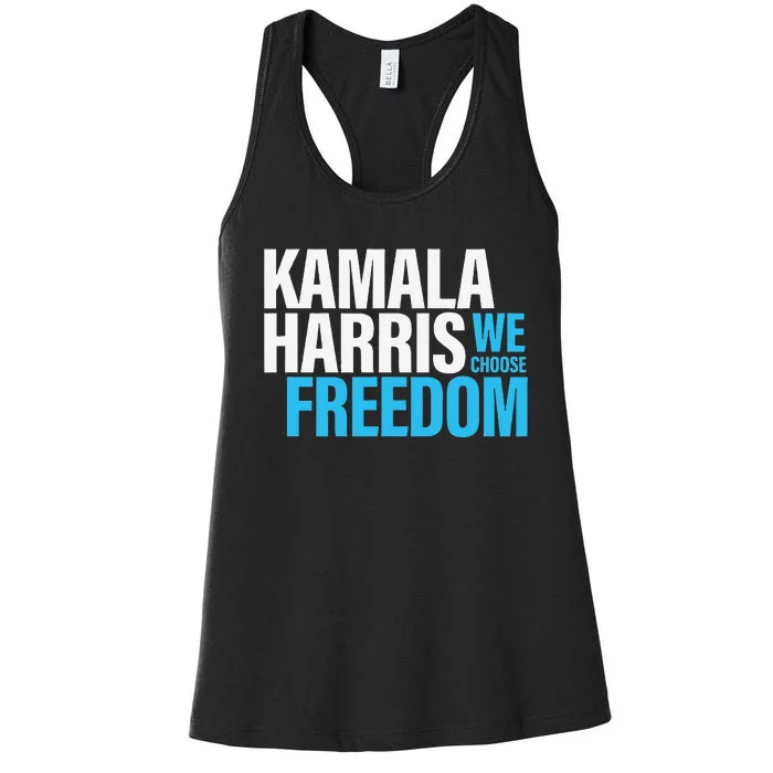 Kamala Harris For President 2024 Election Campaign Freedom Women's Racerback Tank