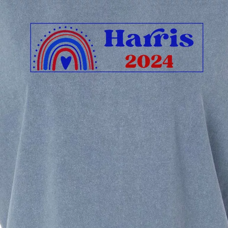 Kamala Harris For President 2024 Boho Rainbow Style Garment-Dyed Women's Muscle Tee