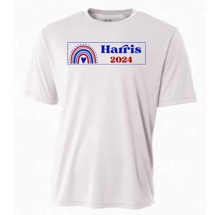 Kamala Harris For President 2024 Boho Rainbow Style Cooling Performance Crew T-Shirt