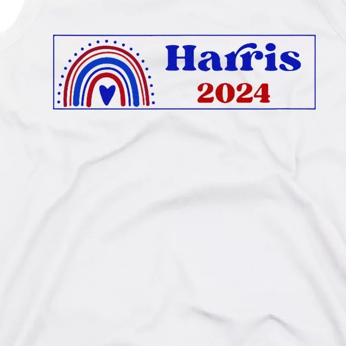 Kamala Harris For President 2024 Boho Rainbow Style Tank Top