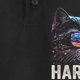 Kamala Harris For President 2024 Funny Cat Dry Zone Grid Performance Polo