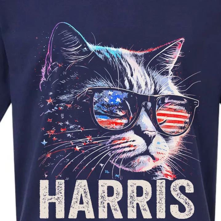 Kamala Harris For President 2024 Funny Cat Sueded Cloud Jersey T-Shirt